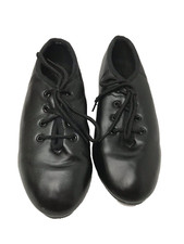 Tap Dance Shoes Synthetic Leather Black Lace Up Women's Size 4Y