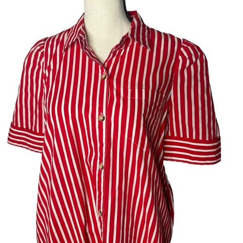 Anthropologie Maeve Kiana Striped Shirtdress Size XS - Picture 4 of 11