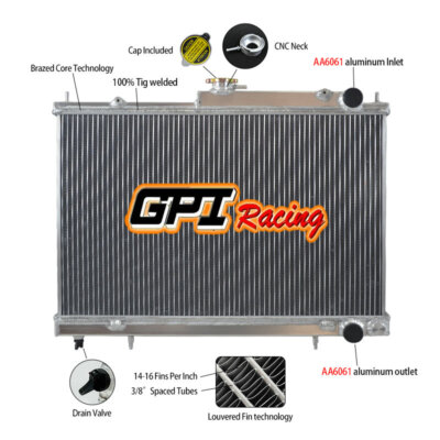 For NISSAN SKYLINE R33 R34 GTR GTS-T GTST RB25DET Manual MT Radiator