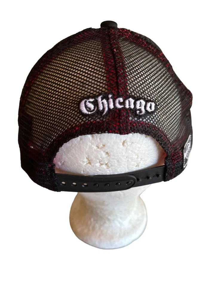 Gorra ajustable Hard Rock Café negra sobre negra ROCK Chicago Foto 3 de 4