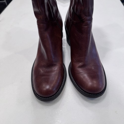 BCBG GIRLS WOMENS BROWN LEATHER HEEL BOOTS - SIZE 10 Cowboy - Picture 8 of 14