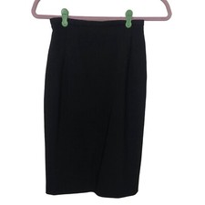 Michael Kors Collection Skirt Size 0 Pencil Stretch Virgin Wool Black Made Italy