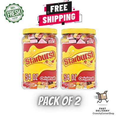 2 Pack Starburst Original Fruity Chewy Candy Jar (54 oz.) FREE SHIPPING