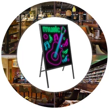 60*80cm LED Message Writing Board With 8*Fluorescent Markers DIY Writing Board