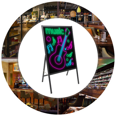 8 Fluorescent Markers LED Message Writing Board DIY Menu Sign Board + Remote