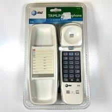 AT&T 210 Trimline Desk Wall Telephone White New in Box Push Button