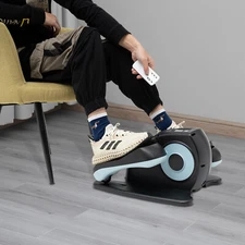 Under Desk Elliptical Trainer Machine Compact Elliptical Machine +Remote & LCD