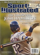 GFA Sports Illustrated JOSH HAMILTON Signed SI Magazine AD3 COA