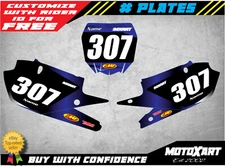 Custom number Plates Fit Yamaha YZF 450 2018 2019 models BARBED Style