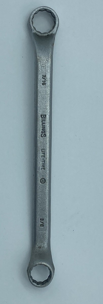 - A -（8点） Vintage Billings 7/16” 3/8” 12 Point Double Box End Wrench L8723