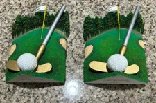 Batesville Casket Golf Coffin End Plaque Memorial-Hand Painted Golf Enthusiast