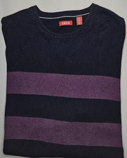 Mens Izod Long Sleeve Striped Crewneck Sweater Size XL - EUC