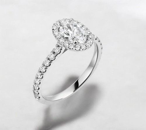 IGI GIA Lab Grown Diamond Engagement Ring 1.40 Ct Oval Solitaire 950 Platinum - Picture 3 of 9