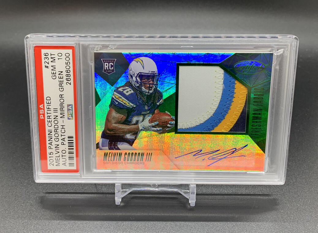 Melvin Gordon Panini Certified #236 Autograph Patch-Mirror Green