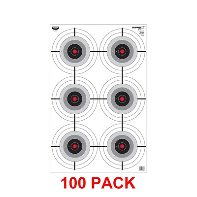 Birchwood Casey Eze-Scorer 23x35'' Multiple Bulls-Eye Paper Targets [x100]