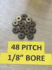 BOSTON GEAR BRASS G-133 SPUR GEAR 48 PITCH 18 TEETH FOR CLOCK MACHINE LATHE ETC.