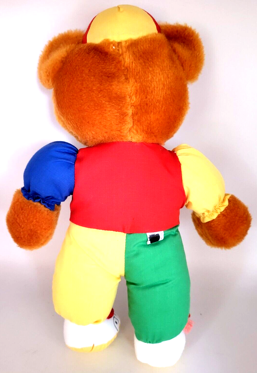 Vintage 1989 Teaching Teddy Plush Button Zip Snap Tie 15
