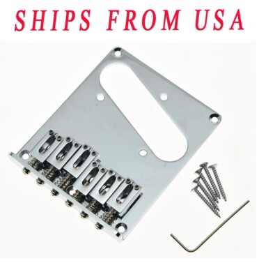 Tele Single Bridge Guitar Bridge Fits Telecaster Guitar Chrome