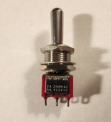 SWITCH TOGGLE, CARLING, 2M1HSP3TJBKM1G, SPDT, 5A @ 125VAC/28VDC, PANEL MT, LUG