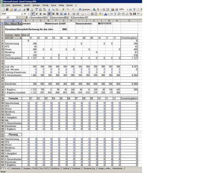Einnahme- Überschußrechnung/Umsatzsteuererklärung Excel 2026 - Bild 1 von 1