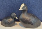 Rare PAUL HOFF DESIGN Gustavberg Sweden Pair of BIRD FIGURES / SCULPTURES