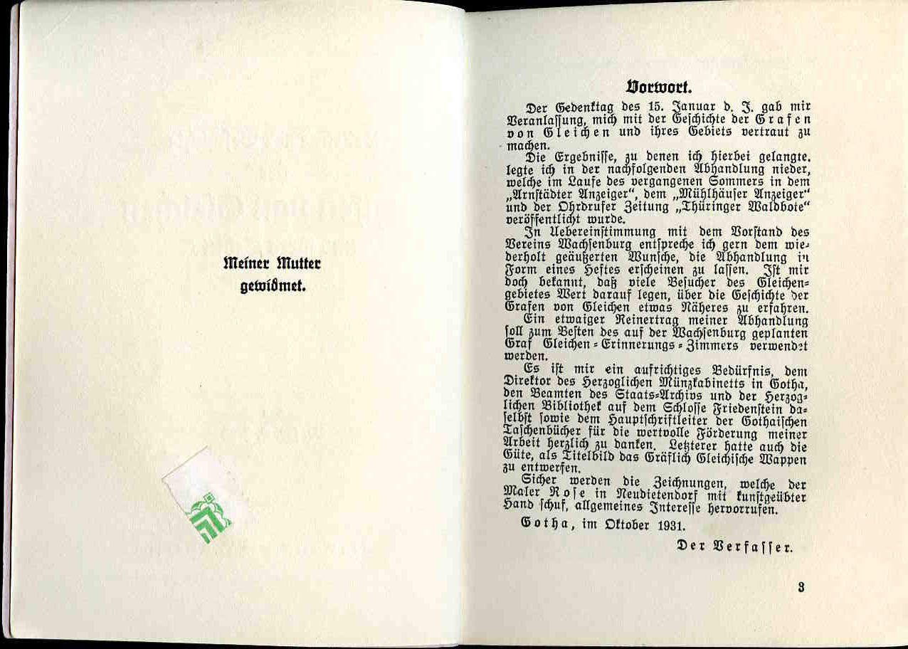 Ebay Mehrere Artikel Vom Gleichen Verkäufer Beiträge zur Geschichte der Grafen von Gleichen, von 1931, Thüringen | eBay
