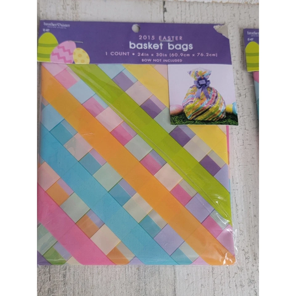 Easter 2015 24x30 basket bags set plaid - Image 2 of 4