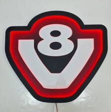Big Scania V8 leatherette smooth finish 3D LED board Back wall board  75X70CM