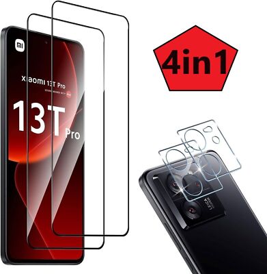 4in1 Xiaomi 13T / 13T Pro 2x 9h Schutzglas + 2x Kameraschutz Panzerfolie Glas