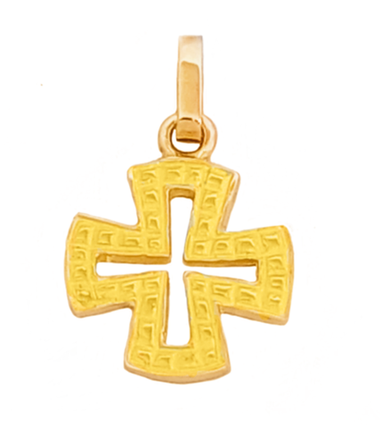 Greek cross in 18k Solid Peruvian Gold 
