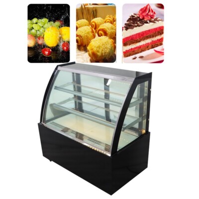 Floor Type 47'' Refrigerated Display Cabinet Rear Door Cure Glass Showcase 220V