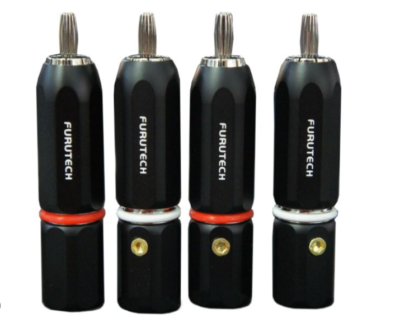 4x Hifi Furutech FP-120F(R) Rhodium RCA Connector Plug Connector 4x Hifi Furutech FP-120F(R) Rhodium RCA Connector Plug Connector