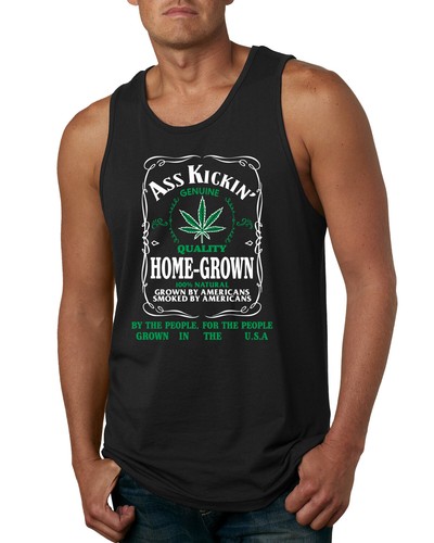 Ass Kickin" Home Grown Genuine Quality Weed Men Tank Top - 第 1/8 張圖片