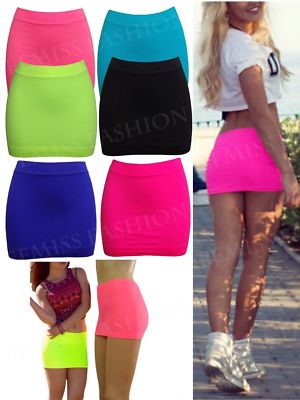 Sexy mini falda elástica de lycra de para damas spandex booty club nocturno | eBay