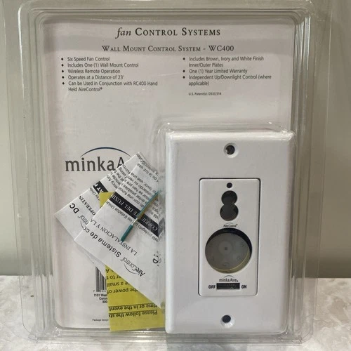 Minka Aire WC400 Wall Control 6-Speed Reversible Fan & Light Switch Dimmable - Picture 4 of 8