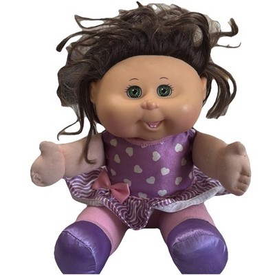 2015 2016 Cabbage Patch Kids doll Seated Brown Hair Green Eyes W/ TEETH WCT-14NH