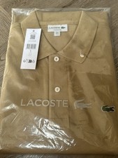 Lacoste Men's Classic Fit Beige Cotton Piqué Polo Shirt 
