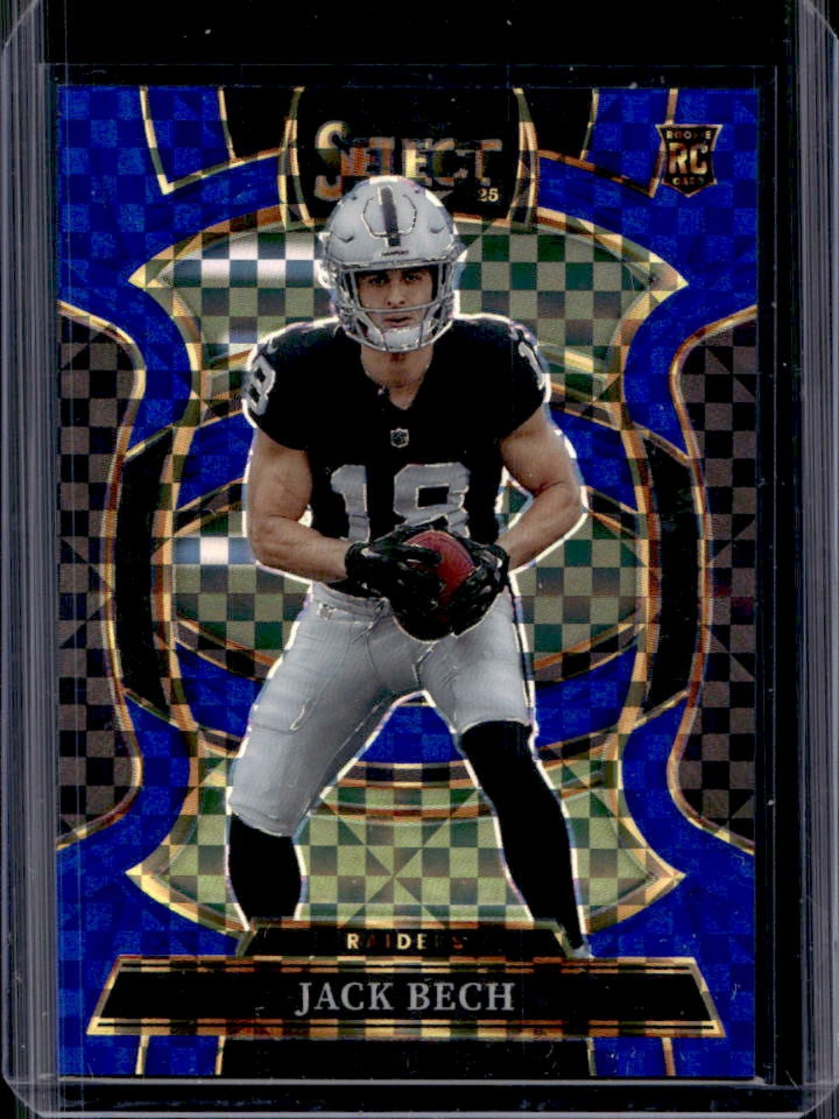 2025 Panini Select Jack Bech Concourse RC Blue Prizm Rookie #/249 Raiders
