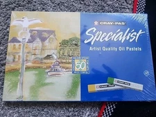 Cray-Pas Sakura Oil Pastel Square Sticks Set  50-Piece Specialist Assorted  ESP5