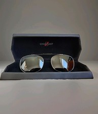 Charmant Glasses Z Black Metal Oval Clip-on Frames Japan Case Vintage EUC