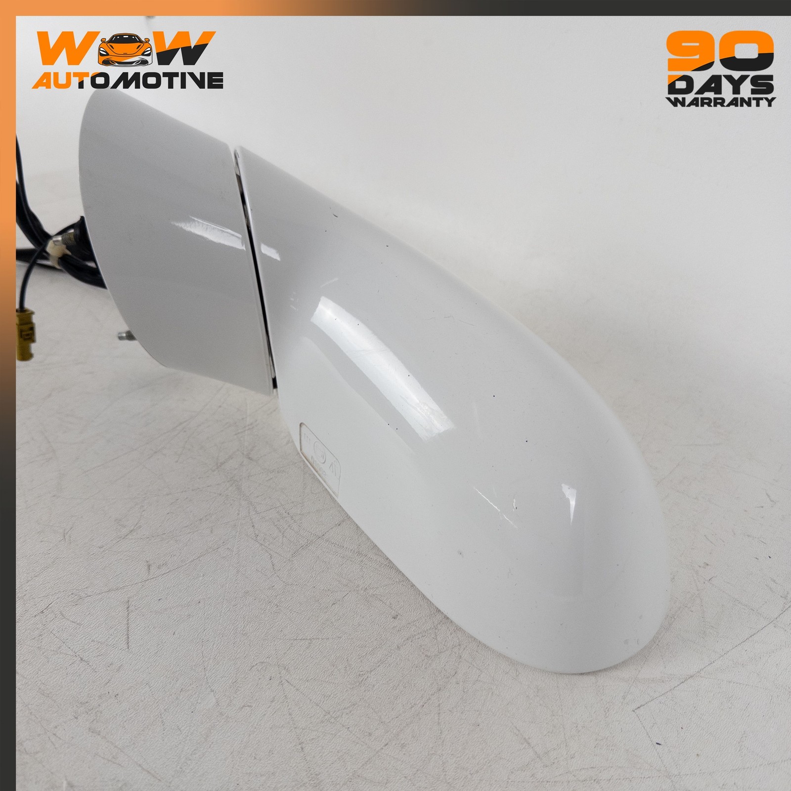 05-09 CHEVROLET CORVETTE C6 FRONT LEFT POWER FOLD DOOR MIRROR ASSEMBLY WHITE OEM
