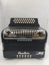 Hohner HA-3100GB Panther Accordion G/C/F Keys 2010s - Black