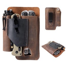 Gentlestache Leather Multitool Sheath - Multi Tool Holster Darkbrown