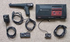 Sega Master System Console 1 Safari Hunt - Hang On & Light Gun Tested Working