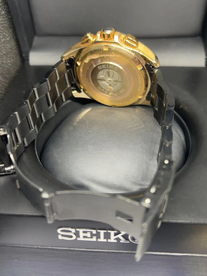 Reloj solar para hombre SEIKO Astron SBXB055 GPS esfera negra acero inoxidable goma Foto 3 de 4