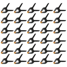 30 Pack 3.5 Inch Plastic Spring Clamps, Black Heavy Duty Clips, Spring Clamps...