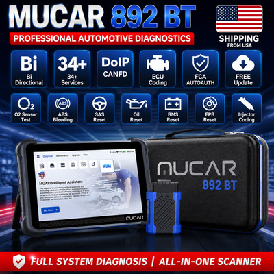 MUCAR 892BT Bi-Directional Scanner 34+ Services DoIP CANFD FCA AUTOAUTH