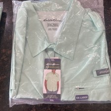 Mens Eddie Bauer Short Sleeve Shirt Tech Woven Size XXL Green NEW
