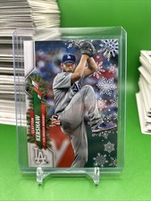 2020 Topps Holiday Candy Canes SP Variation Clayton Kershaw #HW82 LA Dodgers