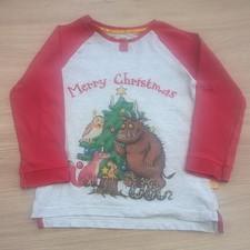 Gruffalo Long Sleeve Merry Christmas Top T-shirt - Age 5-6 Years Boys Girls TU